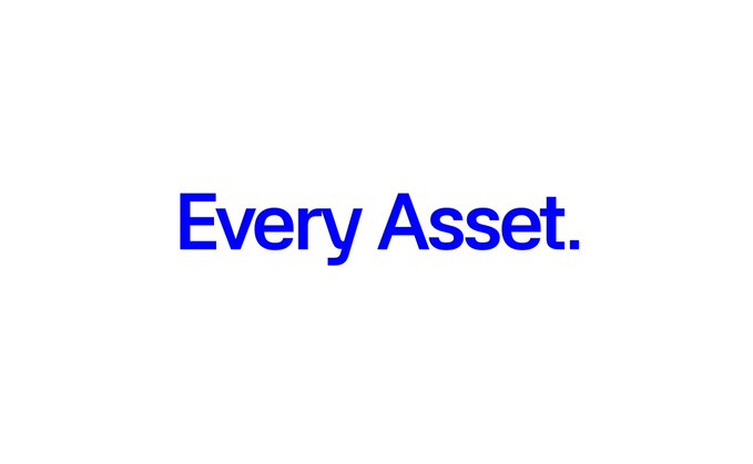 The image features a white background with blue text that reads "Every Asset." The text is capitalized, making it stand out against the white backdrop. There are no other objects or elements in the image, so the focus is solely on the message displayed.