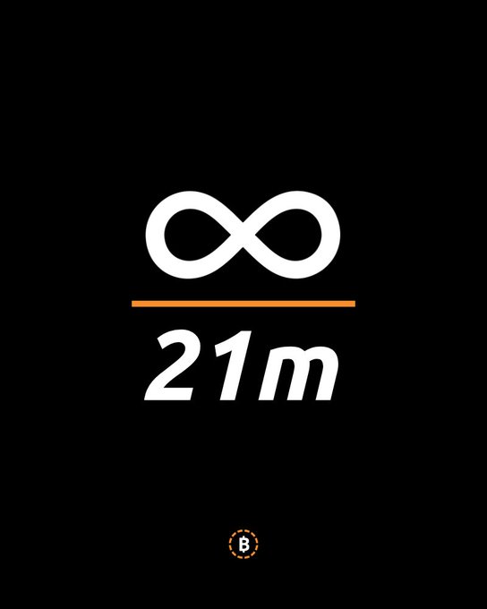 A minimalist graphic showing an infinity symbol above the text '21m' on a black background, with a small 'B' logo at the bottom.