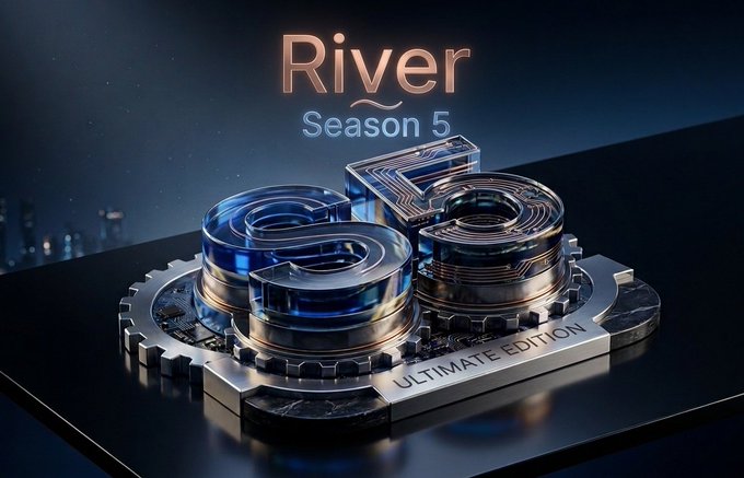 The image shows a collection of logos, including one with the words "River" and "Ultimate Edition", which appears to be part of a series promoting the Ultimate Edition release of an account called @RIVER4Fun. The logo features chain-abstraction symbols, representing the core values associated with the brand - transparency, adaptability, and efficiency. Furthermore, it highlights the exceptional liquidity of @NomismaNetwork, emphasizing their commitment to delivering high returns for their clients. This logo collection aims to capture the attention of viewers and entice them to explore more about the account or its offerings.