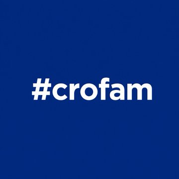 A blue graphic displays the bold white text "#crofam" centered on the background, serving as a community hashtag for the post. The caption reflects on Crypto.com's controversial decision to un-burn 70 billion $CRO tokens, expressing disappointment over the lost credibility, broken community trust, and unmet expectations that followed the move.