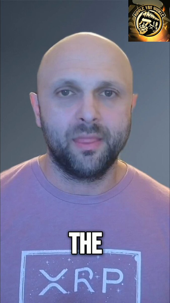 The image features a bald man wearing a purple shirt with white text that says "THE XP CRITICAL FINANCIAL INFRASTRUCTURE". The caption below the image reads, "BREAKING: Senate just shifted XRP from speculative asset to CRITICAL FINANCIAL INFRASTRUCTURE. Most people have no idea what just happened. $XRP". This suggests that there has been a significant event related to cryptocurrency or XRP, and it is now being discussed in the context of financial news.