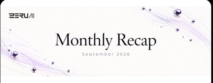 A title card displays 'ZERUI Monthly Recap September 2026' on a white background with purple accents.