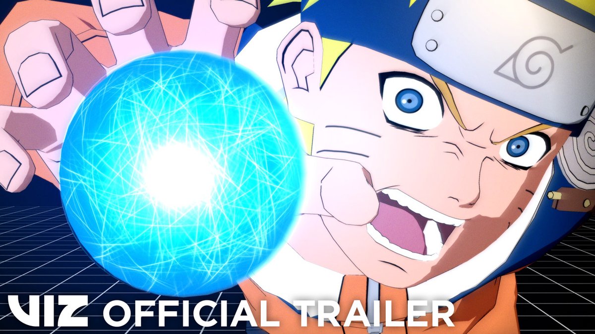 The image shows Naruto Uzumaki from the anime *Naruto* intensely charging a blue Rasengan attack, with the text "VIZ OFFICIAL TRAILER" displayed at the bottom. The post relates to the image by introducing "PROJECT RASENGAN" as a roadmap for upcoming, yet-to-be-announced projects, using the iconic Rasengan technique as a fitting visual metaphor for energy, power, and building momentum toward future reveals.