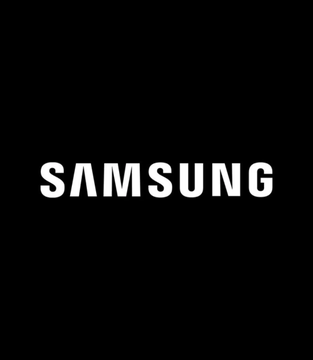 The image displays the white "SAMSUNG" logo on a black background, representing the tech giant mentioned in the post about Samsung partnering with Solana to enable stablecoin payments across 82 million Galaxy devices via Samsung Wallet and Samsung Pay.