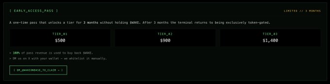 The image is an old screenshot featuring three columns of numbers, likely from a pricing system for an online gaming platform called "Wake." The numbers display various ticket prices, with $50 being one of them. Additionally, there are two tiers shown in the image, representing different levels or tiers within the Wake platform.