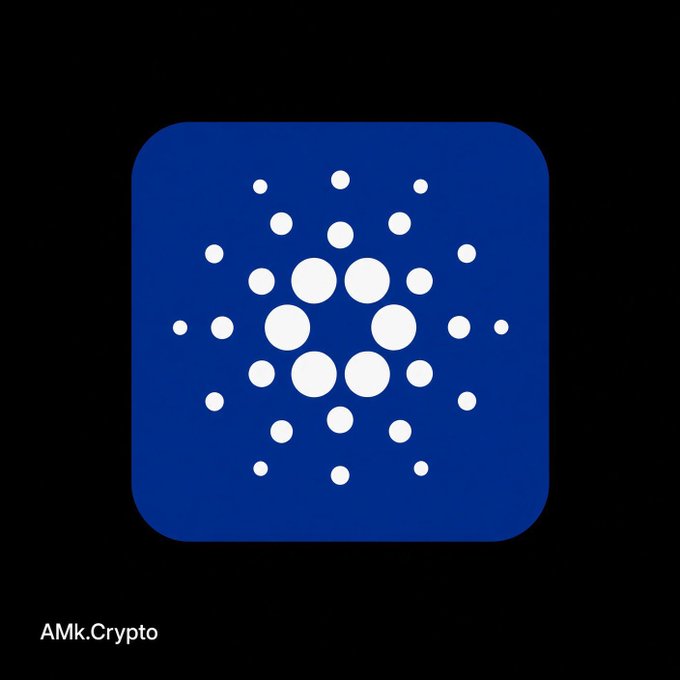 A blue rounded-square logo featuring a circular pattern of white dots, with the text 'AMk.Crypto' in the bottom-left corner.