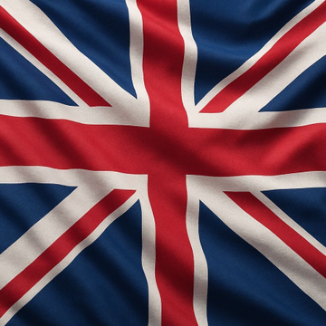 The image depicts the United Kingdom's Union Jack flag waving against a dark background, symbolizing the Bank of England's decision to maintain its interest rate at 3.75%.