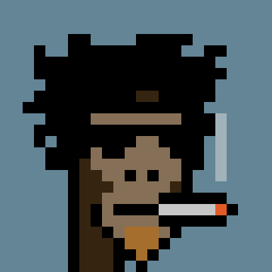 Pixel art of a CryptoPunk-style character with an afro, brown skin, and a cigarette, used as the visual representation for the "cryptofunks.xyz" NFT project announcement about doubling the Mancer whitelist giveaway.