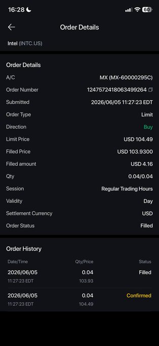 The image shows a phone screen displaying information about an order placed for real U.S. stocks, specifically at MEXC. The user has already deposited funds into their account using a cryptocurrency wallet or bank transfer. They are now ready to buy their first stock from MEXC. The process is simple and straightforward: the user needs to tap on the "Markets" section of the screen, select "MEXC", and then tap on the "Buy" option. After completing these steps, they will receive a confirmation message indicating that their order has been confirmed and the stock has been purchased.