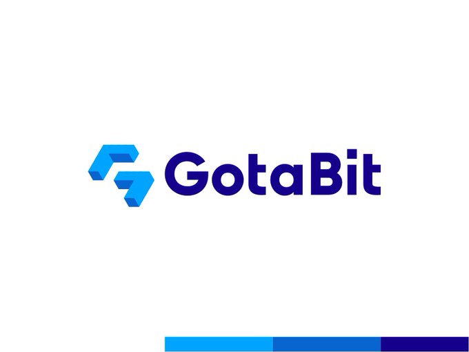 The GotaBit logo featuring a stylized blue geometric icon next to the brand name 'GotaBit' in dark blue text.