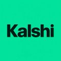 The image displays the Kalshi logo in bold black text against a bright green background. It visually represents the prediction market platform mentioned in the accompanying post, which reports that Kalshi is raising $1 billion at a $40 billion valuation.