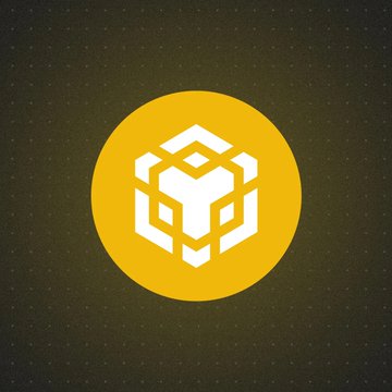 The image shows the BNB Chain logo—a yellow hexagonal design within a circle on a dark background—visually representing BNB Chain's milestone as the first blockchain to surpass $1 billion in tokenized stocks and ETFs, capturing approximately 30% of the $3.7 billion market.