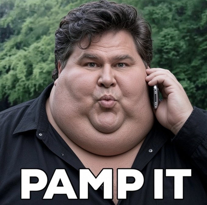 A meme image of actor Sean Astin as Sam Gamgee from Lord of the Rings making a kissy face while on a phone, with the text 'PAMP IT' overlaid at the bottom.