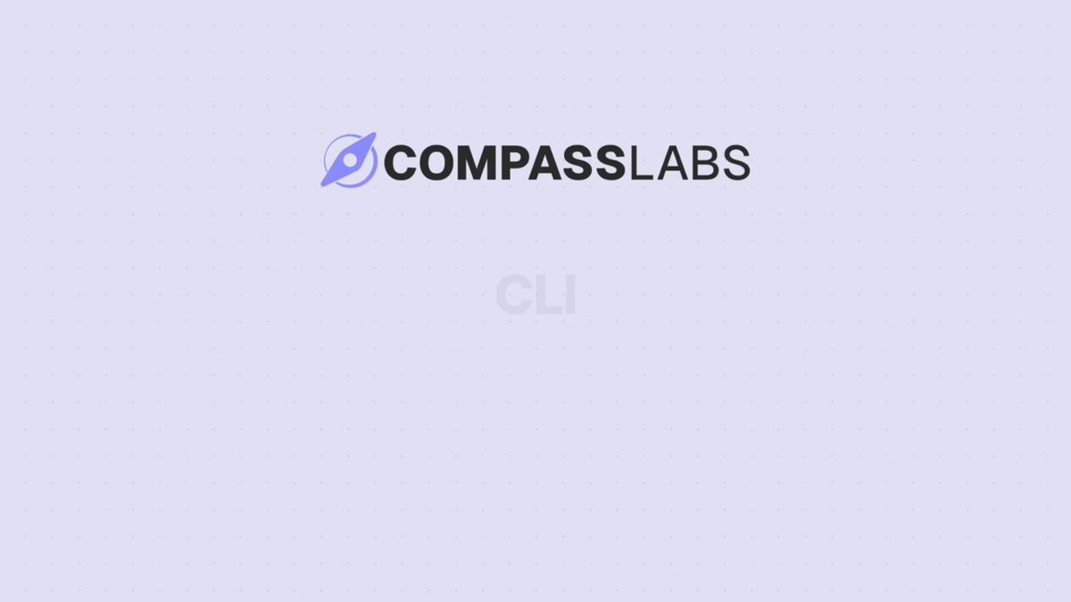 The image features a logo for Compass Labs, which is an online financial management company that provides financial services to businesses. The logo consists of a purple circle with a blue line through it, accompanied by the text "COMPASSLabs" written in black letters below. The background of the logo is white, and there are dots scattered throughout the image, giving it a geometric feel. The post also mentions that Compass Labs has been chosen to enable financial management for industry partners.