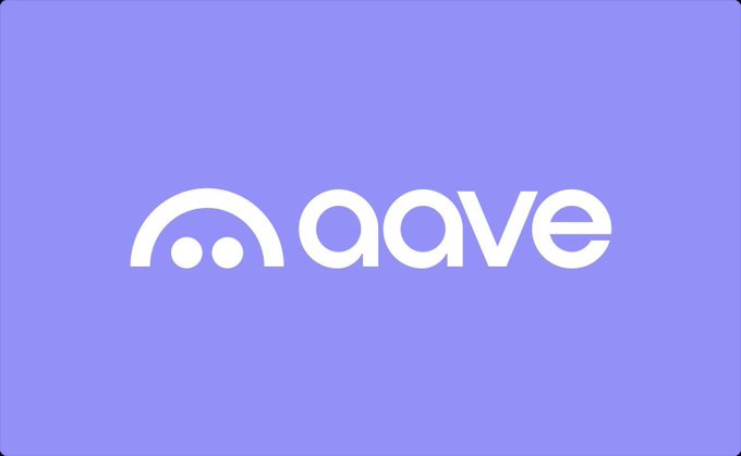 The Aave logo displayed in white on a purple background.