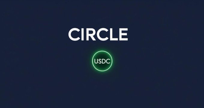 The image displays the "CIRCLE" logo in bold white text with a glowing green "USDC" emblem beneath it against a dark navy background, representing Circle's brand and its flagship USD Coin stablecoin. This visual ties directly to the post about Circle's expansion into regulated banking, as USDC serves as the foundational product driving the company's evolution from a crypto-native issuer into a broader financial services infrastructure provider.