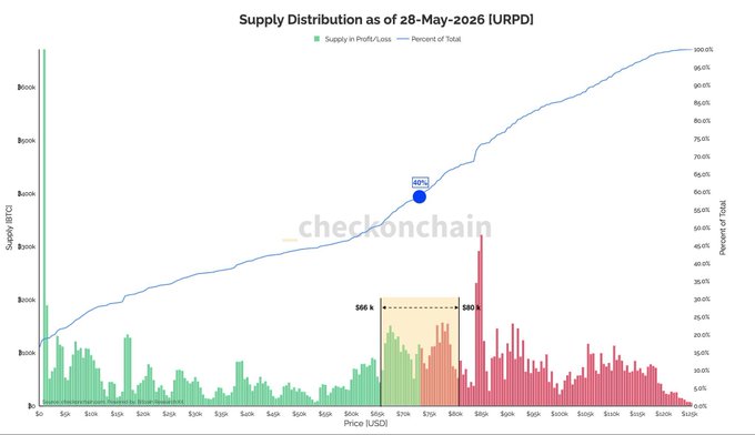 The image depicts an upward-trending line graph or chart that represents Bitcoin prices from June 28, 2018, to May 26, 2019. The line is going upwards, indicating a positive trend in the cryptocurrency market. 

In addition to this visual representation of price fluctuations, there are several pieces of information scattered across various statements:
1. Analysts have called it "bitcoin whales stop buying Bitcoin". This means that large investors or institutions have significantly decreased their investments, causing a drop in Bitcoin prices.
2. The chart says that demand for Bitcoin is slowing down as more supply sits at a loss. It suggests that the market might experience a dip, possibly due to oversupply or a decrease in overall interest.
3. Darkfost added an explanation about price fluctuations showing Bitcoin prices, which could help provide context to the current state of the cryptocurrency market.