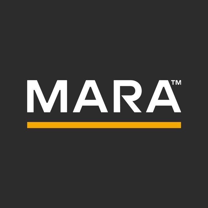 The image features a black background with white text that reads "MARA". Below this, there are two lines of yellow text that say "BREAKING: Crypto miner Marathon $MARA bought fresh 1,000 $BTC worth 66M". The main focus is on the word "MARA" and its connection to the cryptocurrency market.