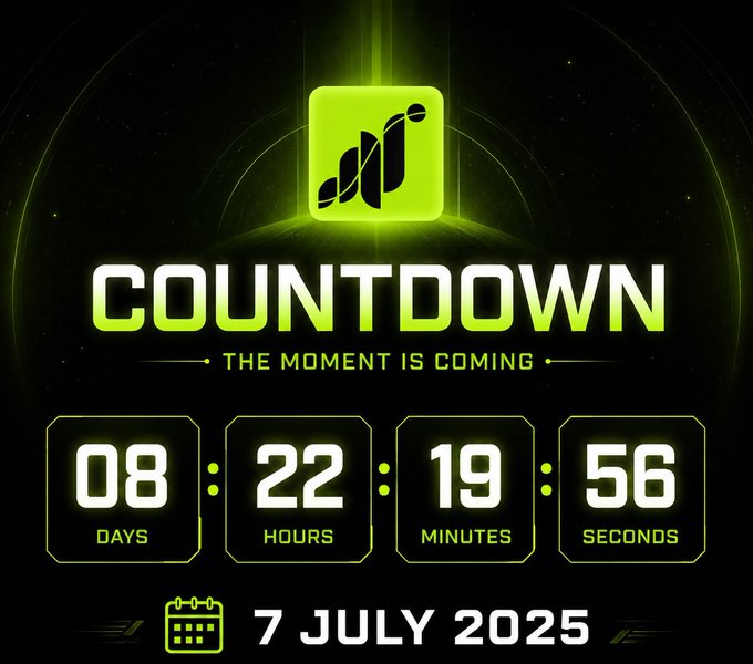 A neon green and black countdown graphic displays "08 DAYS, 22 HOURS, 19 MINUTES, 56 SECONDS" remaining until 7 July 2025, marking the next GRASS Token Holder and Network Participant Call, aligning with the post's update that only 8 days remain before the call takes place on July 7.
