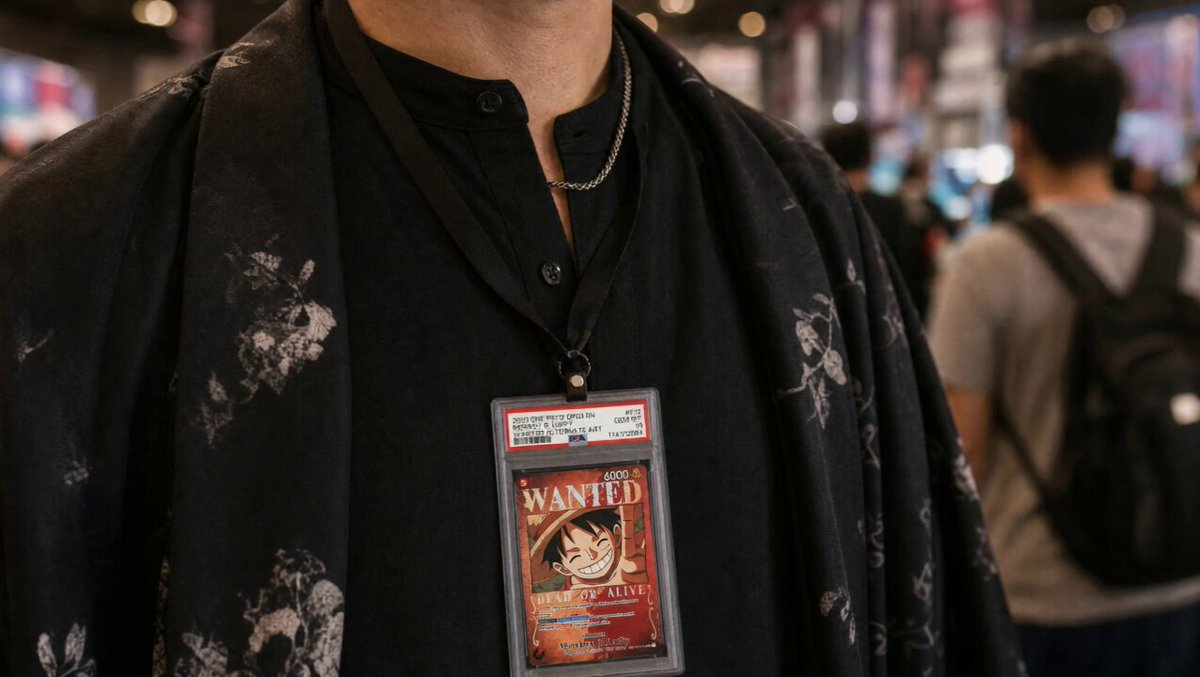 The image features a person wearing a black shirt with a lanyard around their neck that displays an "All web3 TCG" tagline. The person also has a backpack nearby, suggesting they might be attending an event or gathering related to web3 technology. The background of the image shows other people present at the same event, indicating it is likely a social gathering focused on web3 technology.