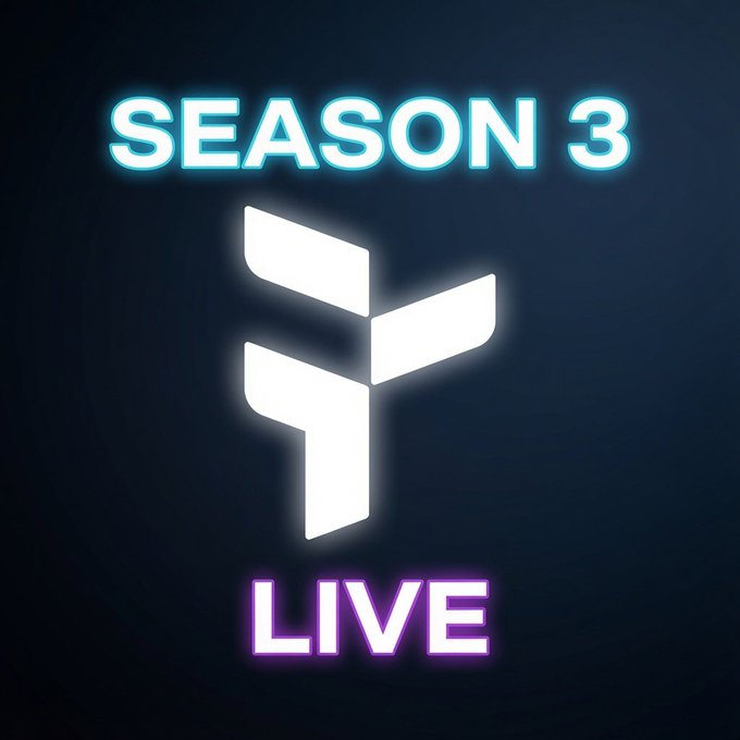 The image features a dark blue background with white text that reads "Season 3" at the top, followed by the phrase "Live" below it. The text also includes a logo for @useTria, which is a social media platform. The main content of the image seems to be focused on the @useTria app and its rewards system. The post highlights how users can accumulate points through real-life activities like spending money or engaging with other users' content, rather than just completing a one-time campaign for rewards. This approach encourages users to actively participate in the platform's ecosystem by interacting with others and sharing their experiences.