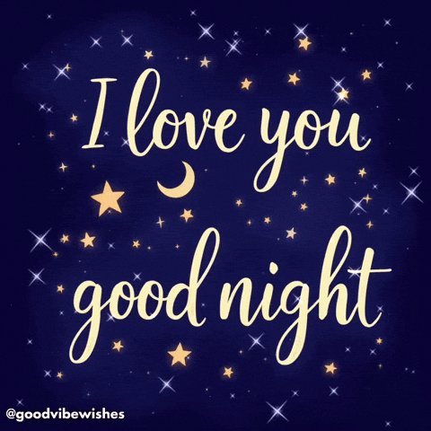 The image features a night sky with stars, which serves as the background for a message about goodnight wishes. The text "I love you" is written above the stars, while the phrase "Goodnight wishes" is below them. This combination of text creates an emotional and romantic atmosphere that complements the starry backdrop. The image also includes a social media share button in the bottom right corner, indicating that it could be shared on various platforms to spread positivity and goodnight wishes to friends and followers.
