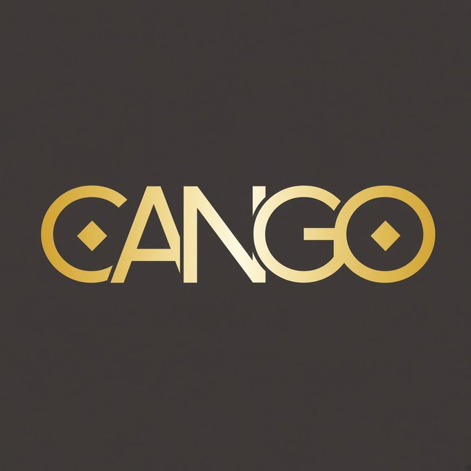 A black background with a stylized gold logo reading "CANGO."
