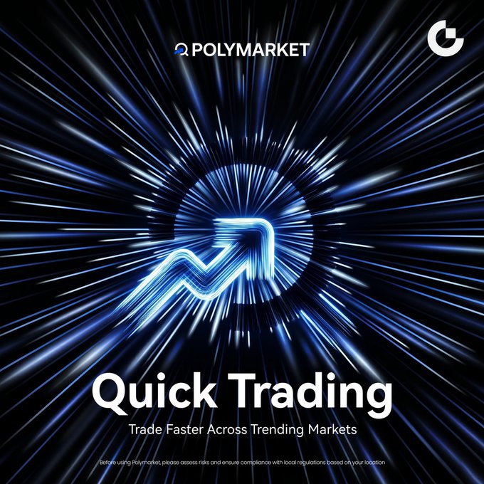 The image features a blue background with an upward-pointing arrow, which appears to be a symbol for quick trading or stock market trends. The text "Quick Trading" is written below the arrow, indicating that this is related to the concept of fast trading across various markets.