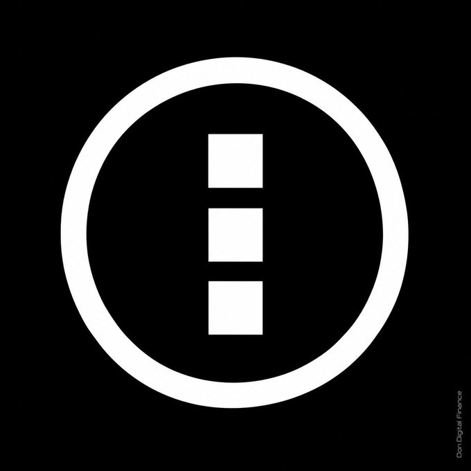A black and white circular icon featuring three vertically stacked squares inside a ring, attributed to 'Don Cegielski Finance'.