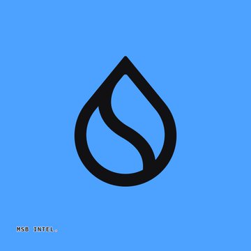 A blue square logo featuring a black droplet/leaf design with a curved cutout, with 'MSQ INTEL.' text in the bottom left corner.