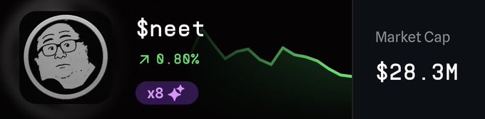 The image features a screenshot of a page that displays financial graphs related to cryptocurrency trading named $neet (short for "Nexter"). The graph shows a decline in market value, indicating possible fluctuations in cryptocurrency prices over time. Alongside the financial information, there is also text from another post that reads: "for the record: if you're still not trading $neet on derp, it means you don' t have free time for it i feel sorry for you kind regards". This message seems to be a reminder or encouragement for someone who might be interested in cryptocurrency trading but currently has no time to participate.