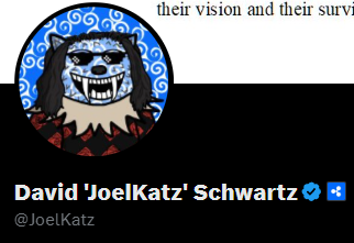 A cartoon cat with a blue mask and black fur, wearing sunglasses, is featured on a white background with the text "Their vision and their survival" above it.