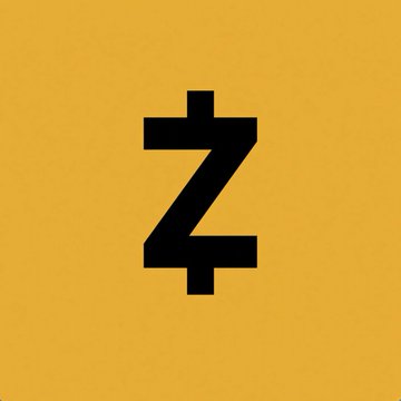 A bold black Zcash (ZEC) logo, featuring the cryptocurrency's distinctive stylized "Z" symbol, is displayed against a bright yellow-orange backdrop. The graphic visually represents one of the newly launched ETPs (Zcash and etherfi) that 21shares has introduced on Euronext Amsterdam and Paris, highlighting the ZEC ticker referenced in the announcement.