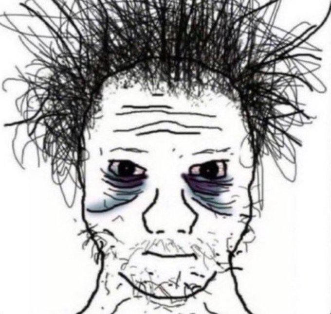 This meme depicts a stressed and disheveled individual, likely representing the emotional toll of Bitcoin's volatility. The caption, #bitcoin, suggests the image is a relatable commentary on the anxieties of cryptocurrency investing.