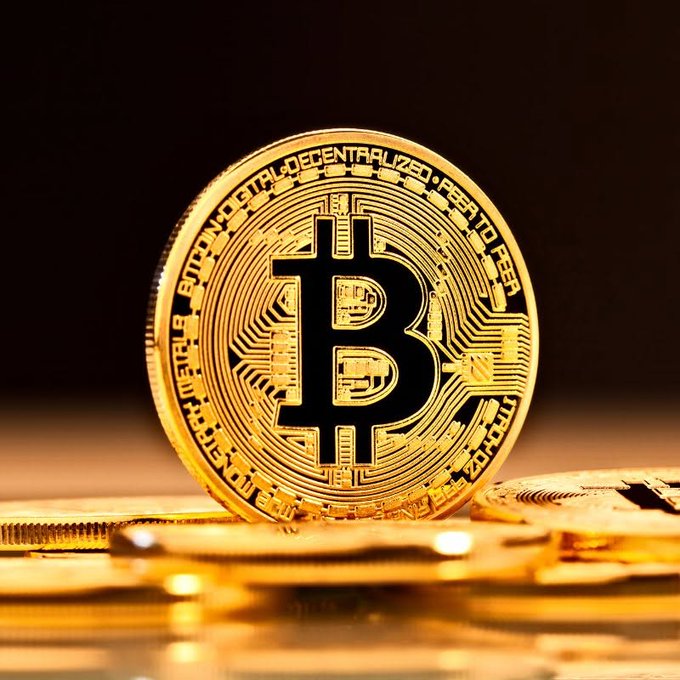 A gold Bitcoin coin stands prominently on a surface of scattered coins, with the inscription "DECENTRALIZED" visible around its edge—symbolizing the core principle every new Bitcoiner should understand before investing.