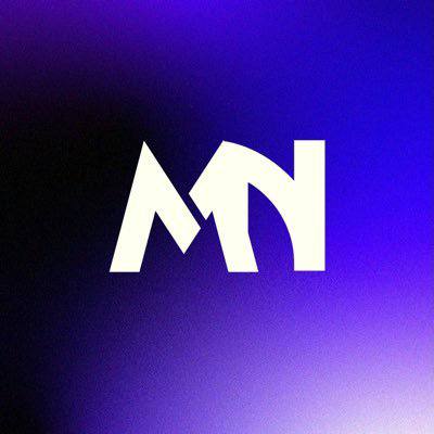 A stylized white 'M' logo on a purple and black gradient background.