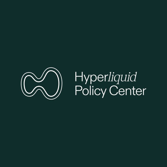The 'Hyperliquid Policy Center' logo displayed in white on a dark green background.