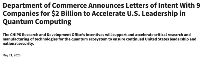 "The CHIPS Research and Development Office's incentives will support and accelerate critical research and national security. Meanwhile, very few players in crypto are seriously preparing for that future."