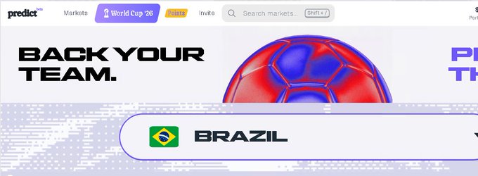 The image features a website for a soccer fan named "Back Your Team" with a soccer ball displayed at the bottom. The soccer ball appears red, white, and blue. Above the website, there are two descriptions of the site - one stating that the fans should "Back their teams," while the other provides information about the website's features such as how to choose teams, stack Fan Points across 100 matches, climb round leaderboards, select the top 500 each round, and earn Bitcoins in exchange.