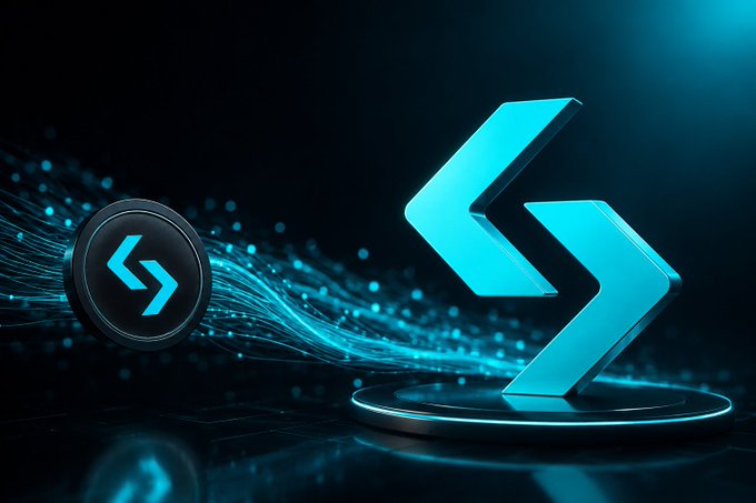 A glowing blue Bitget logo and a circular Bitget coin emblem float on a dark, particle-filled background with light streaks, representing the crypto exchange platform that the poster joined after learning about the $NOT airdrop from Notcoin. The futuristic, tech-inspired design visually echoes the excitement of making one's first trade on Bitget.