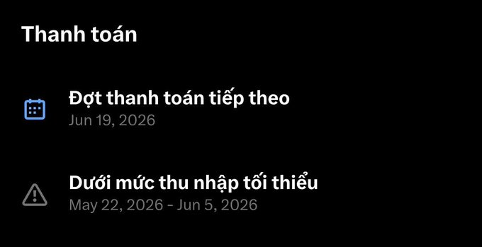 The image shows a screen with two dates, May 22, 2026 and June 19, 2026, written on it. The text appears to be in another language, but it seems that the content of the post says "Thân tôan, Dűa payd xanh với trên tiêu chí nào." This means thanks and a good day to you.