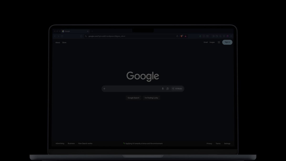 The image shows a laptop screen displaying Google's search bar with the word "Google" written in white text against a black background. The laptop appears to be turned off, as there are no visible texts or actions taking place on the screen. The focus of the image is on the laptop and its features, rather than any additional content related to the post about Jupiter Wallet.