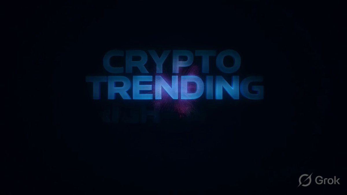 The image features a dark blue background with the words "Crypto Trending" written in white letters above it. The text appears to be floating or glowing against the black backdrop, creating an interesting visual effect. Below the title, there are some additional words that may provide context about the content of the post.