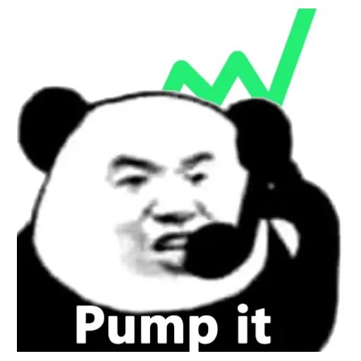 The image features a black and white panda bear with its head down, holding a phone up to its ear as if talking or listening to someone. The panda bear's expression appears to be angry or upset, adding an emotional element to the scene. The background of the image is white, which contrasts with the black and white color scheme of the panda bear and emphasizes it. The text "Pump It" written below the panda bear suggests that there might be a connection between the panda bear's emotions and the concept of " Pumping Up".