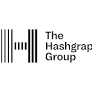 A small black and white logo for 'The Hashgraph Group' featuring vertical bars of varying heights.