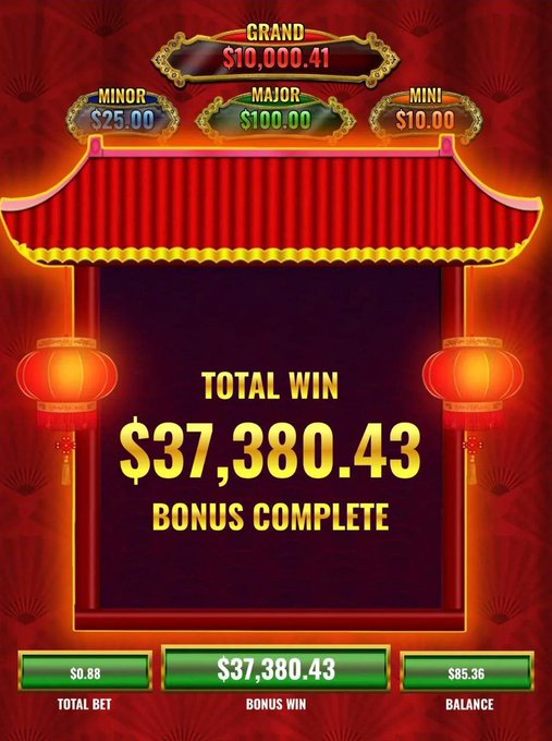 The image is a screenshot of a slot machine game, showing a screen that reads "I just hit a 42,477X on a Thursday night..." This information suggests that someone has won $42,477 using the slot machine. The main feature displayed in the image is an advertisement for a prize of $37,380, which appears to be a generous bonus provided by the game's casino or gaming platform. The player can hit the slot and potentially win more than this amount if they are successful, but the initial prize offers them a significant sum that cannot be beaten at this time. The screenshot is also accompanied by a quote from another player who had already won $1,000.