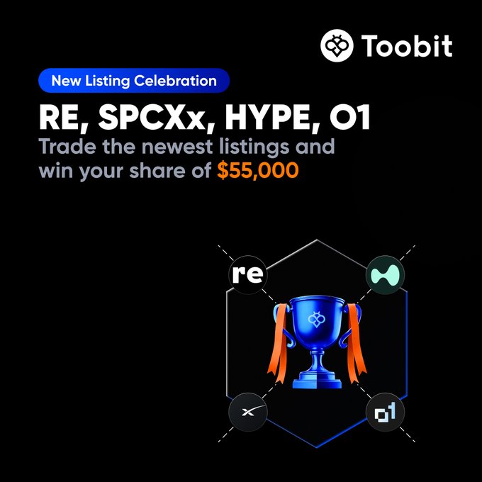 The image showcases a blue trophy with two red bows, which has a message that reads "Re. SPCCX, HYPE, O1 Trade RE, SPCXx, RE, SPCTX", meaning a reward of $35,000 for re-SPCCX hype and another prize of $20,000 in tokens. The trophy is located at the bottom of the image, surrounded by symbols such as arrows, lines, and shapes resembling crypto trading indicators ( crypto). The main focus of the image appears to be the trophy and its rewards, with a clear message promoting these opportunities for crypto enthusiasts or traders.