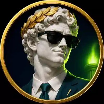 A bust of a laurel-crowned figure wearing sunglasses and a suit appears in a gold-rimmed medallion, humorously juxtaposed with the post's query about why crypto "Bonk Guy" influencers have ignored $BONER. The classical, serious portrayal contrasts with the absurdity of the question, using the dignified imagery to underscore the post's playful demand for accountability from prominent memecoin promoters.