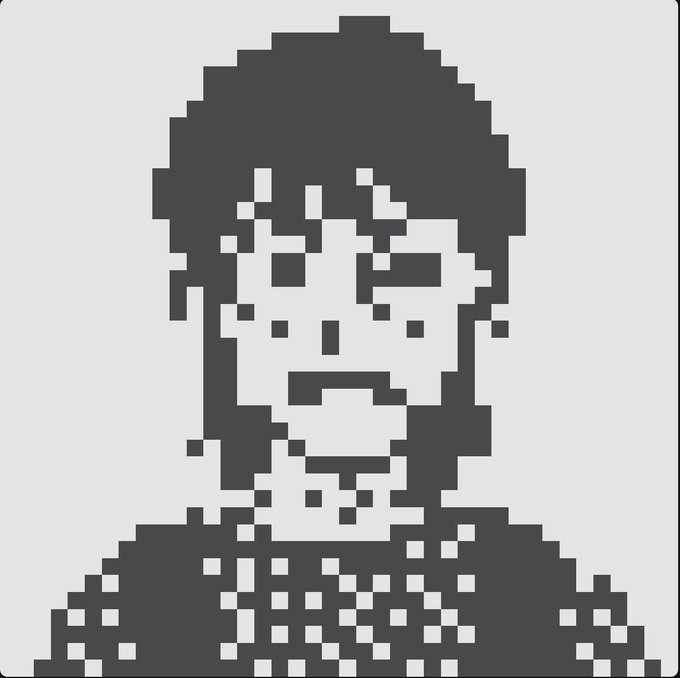 A pixelated black-and-white portrait of a hooded figure, evoking the "Normies" NFT collection known for its distinctive 8-bit zombie-like character art style. The image aligns with the post's reference to NORMIES by serc1n, showcasing the collection's iconic grayscale, blocky aesthetic.