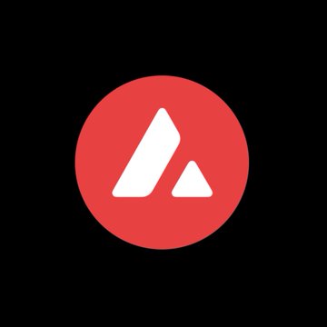 The image displays the Avalanche (AVAX) logo—a red circle containing a stylized white "A"—which represents the blockchain platform on which Securitize's newly launched Neuberger Berman tokenized fund (HINC) is being deployed, as announced in the accompanying post.